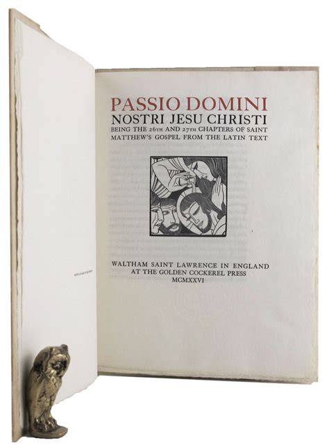 PASSIO DOMINI NOSTRI JESU CHRISTI. The Passion of the Lord Jesus Christ | Eric Gill