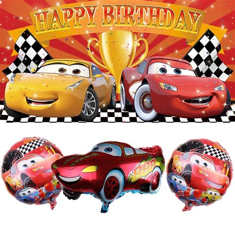 Buy Lightning Mcqueen Party Supplies | Disney Car Birthday Decorations ...