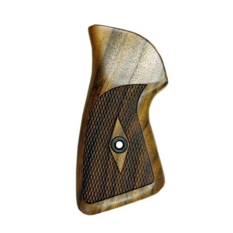 RUGER SP101 WOOD GRIPS CHECKERED - Vintage Gun Grips