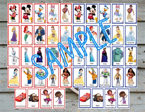 Printable List Of Disney Characters - Printable Word Searches