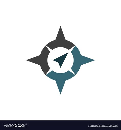 Compass logo template Royalty Free Vector Image