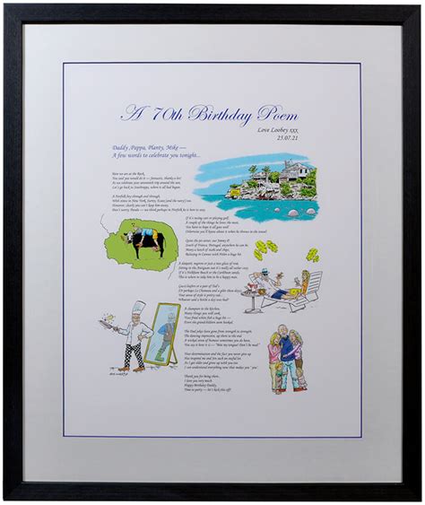 70th Birthday Poem - inspirationsframing.co.uk