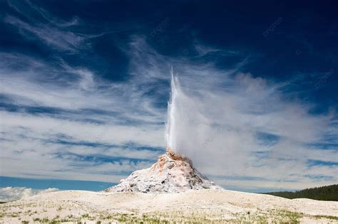 Eruption Of White Dome Geyser Water Nature Ecosystem Photo Background And Picture For Free ...