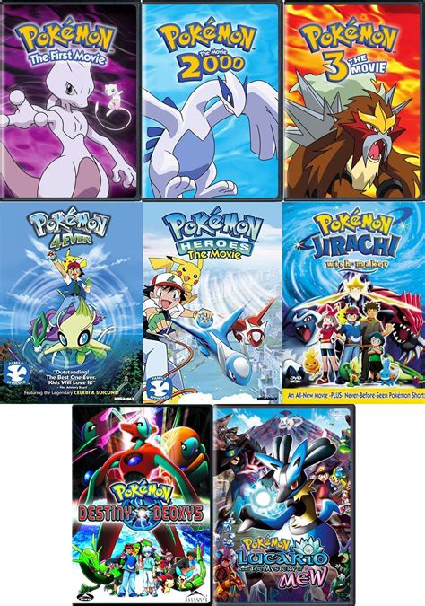 Amazon.com: Pokemon: First 8 Original Movie DVD Collection (Lucario and the Mystery of Mew ...