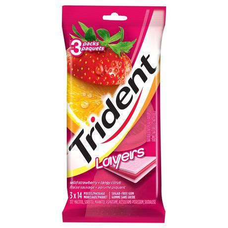 Trident Layers Wild Strawberry & Tangy Citrus Gum | Walmart Canada