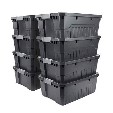 Large Stackable Storage Totes 8-Pack | 4Patriots