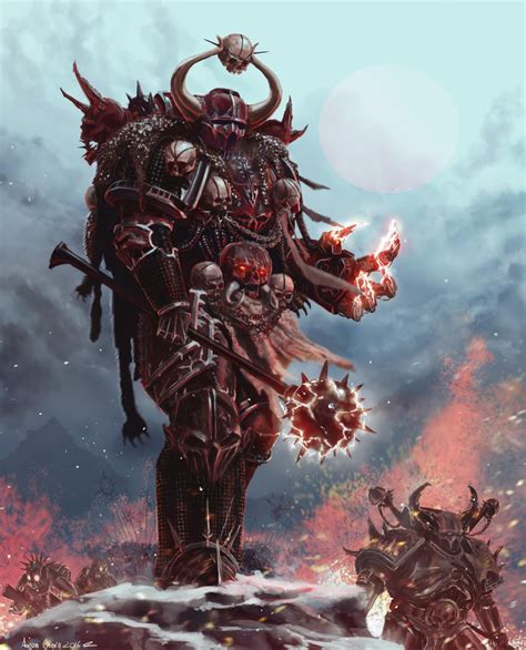 Chaos Champion of the Word Bearers by Aaron Oborn | Warhammer fantasy roleplay, Warhammer ...