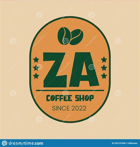 ZZ Modern Coffee Shop Logo Design High Quality Image Stock Vector - Illustration of design ...