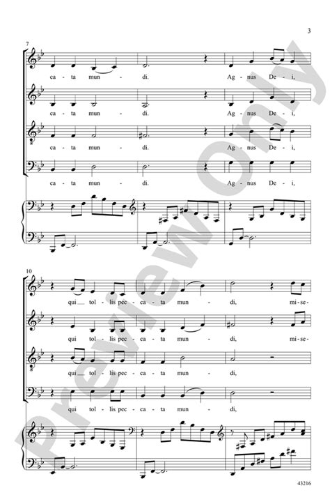 Agnus Dei: SATB Choral Octavo: Sonja Poorman - Digital Sheet Music Download