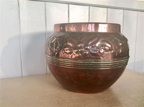 Antique Henry Loveridge Arts & Crafts Repousse Copper Jardiniere Planter by LuxfordVintage on ...