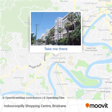 How to get to Indooroopilly Shopping Centre by bus, train or ferry?