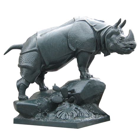 Bronze Rhino Sculpture - onlyartsculpture.com