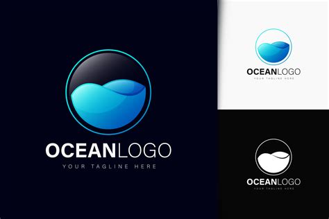 Ocean logo design with gradient 4669141 Vector Art at Vecteezy