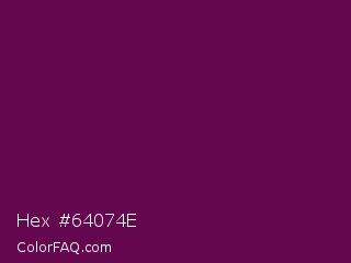 Hex #64074e Color Code and Scheme - ColorFAQ