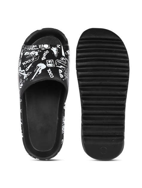 Buy online Black Croslite Slip On Flip Flops from Slippers, Flip Flops & Sliders for Men by ...