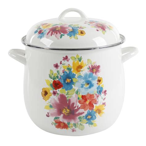 The Pioneer Woman Breezy Blossom Enamel-on-Steel 12-Quart Stock Pot ...