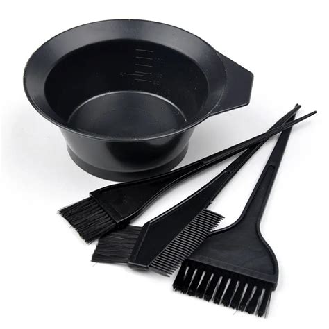 4pcs/set Hairdressing Brushes Bowl Combo Hair Color Kit Dye Colour Brushes Colouring Bowl Hair ...