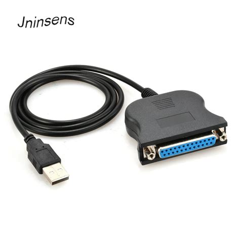 USB To 25 Pin DB25 Female IEEE 1284 Parallel Printer LPT Adapter Print Converter Cable Parallel ...