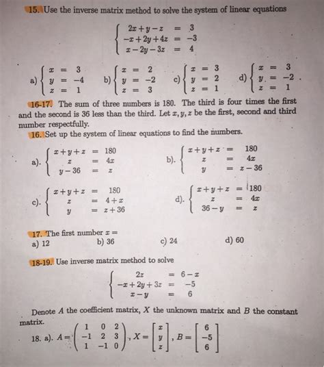 Solving System Of Equations Using Inverse Matrix - Tessshebaylo