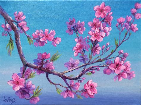 Peach Blossom. Original Oil Painting. Canvas. Fine Art. | Etsy