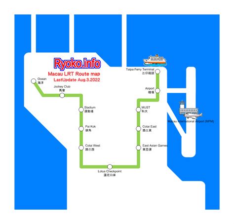 Macau LRT Route map