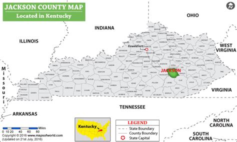 Jackson County Map, Kentucky