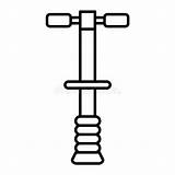 Vektor Pogo Stick Umriss Symbol Abbildung  Illustration Von sketch template