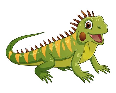 Premium Vector | Little Iguana Cartoon Animal Illustration