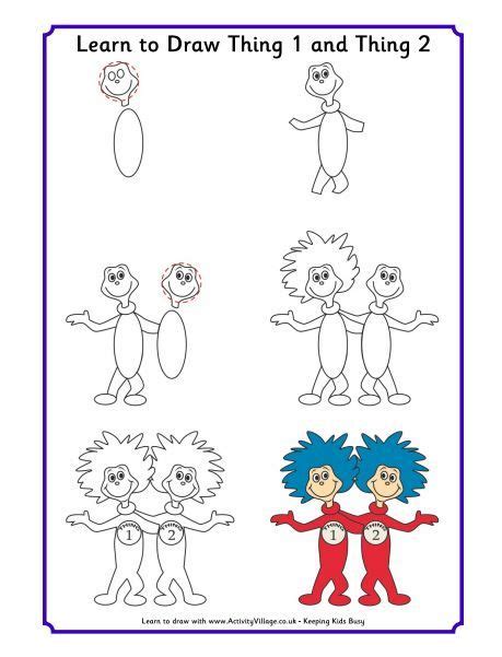 Learn to Draw Dr. Seuss Characters | Seuss crafts, Dr seuss, Dr seuss crafts