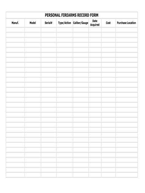 Personal Firearms Record 2020 - Fill and Sign Printable Template Online ...