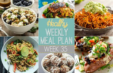 Healthy Weekly Meal Plan Week 35
