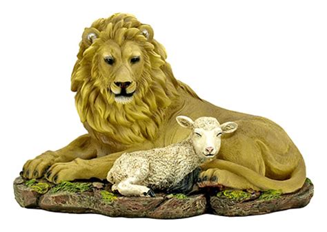 Lion & Lamb Statue