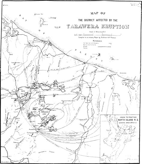 lsopach map of tephra fallout from the Tarawera eruption of 10 June,... | Download Scientific ...