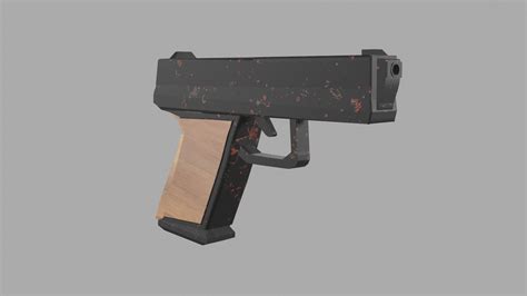 Low Poly Pistol 3D | CGTrader