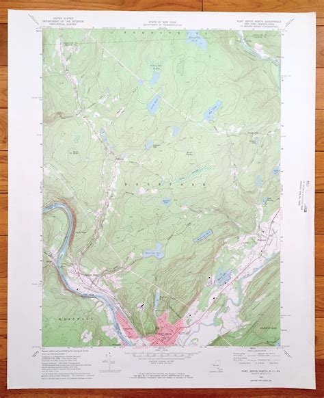 Antique Port Jervis New York 1969 US Geological Survey - Etsy | Port ...