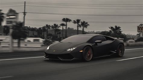 Dark Lamborghini Huracan 1920 x 1080 HDTV 1080p Wallpaper