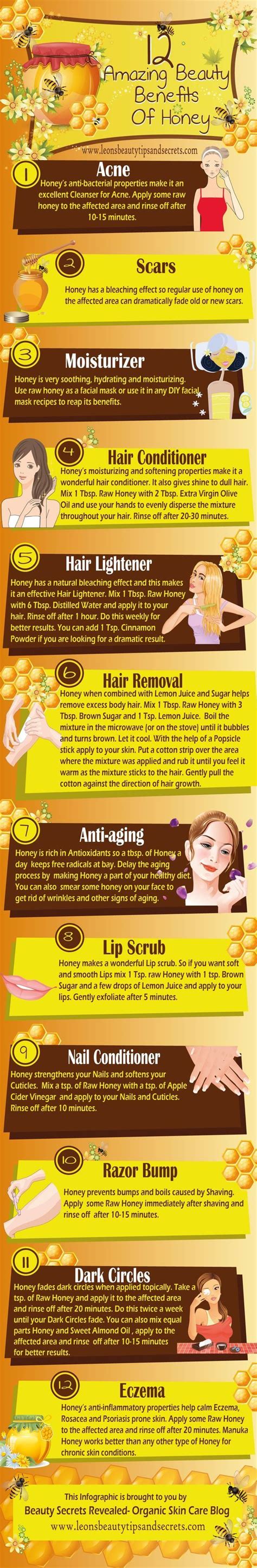 12 Amazing Beauty Benefits Of Honey #infographic | Health, beauty ...