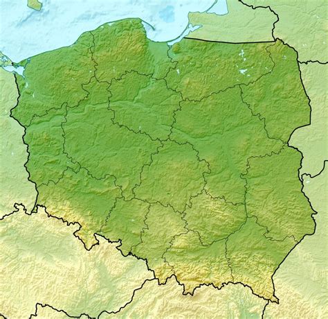 Detailed relief map of Poland | Poland | Europe | Mapsland | Maps of ...