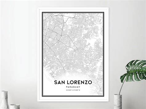 San Lorenzo Map Print San Lorenzo Map Poster Wall Art San | Etsy