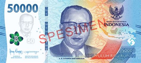 Ciri Uang Rupiah Kertas Pecahan 50.000 Tahun Emisi 2022 | Hukum Positif ...