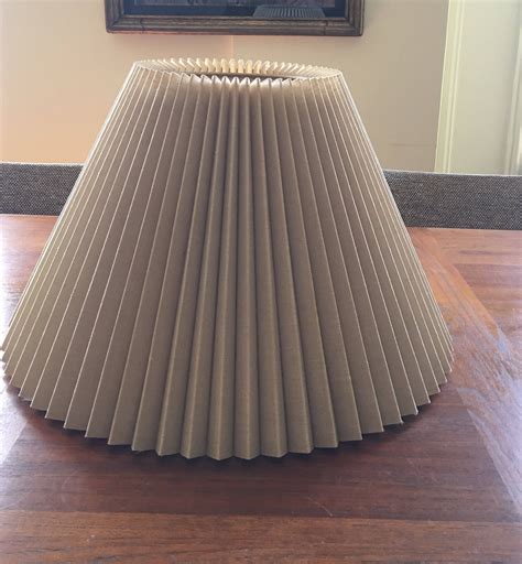 Large Vintage Pleated Lamp Shade / Natural Fabric | Pleated lamp shades, Lamp shade, Lamp