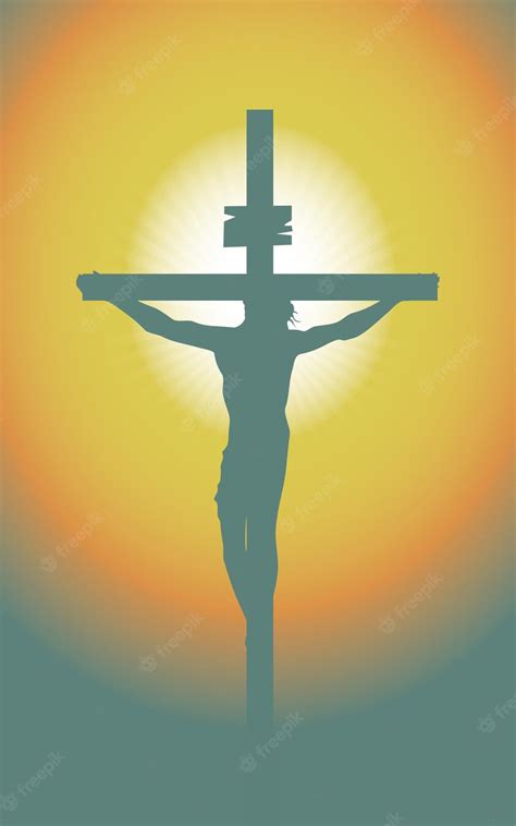 Premium Vector | Religious poster with crucifixion