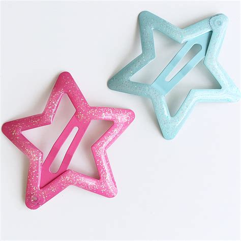 STAR PASTEL GLITTER 90S Y2K HAIR CLIPS – LITTLEDREAMER UK