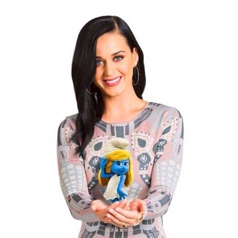 Katy perry with smurfette Russell Brand, Cristiano Ronaldo, The Smurfs ...