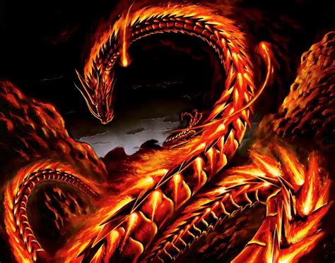 Download Cool Fire Dragon Wallpaper | Wallpapers.com