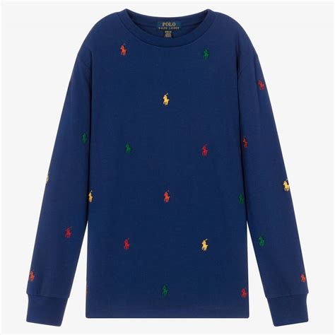 Ralph Lauren - Teen Boys Blue Cotton Piqué Top | Childrensalon