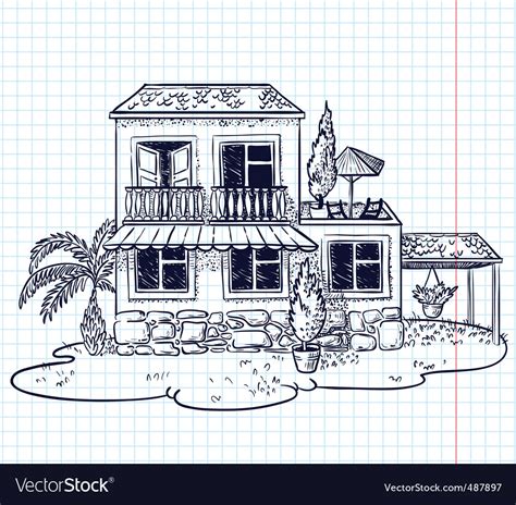 Doodle house Royalty Free Vector Image - VectorStock