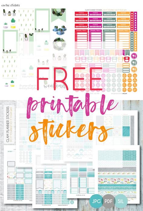 Free Printable Stickers | Free printable planner stickers, Free ...