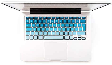 Blue Ombre MacBook Keyboard Stickers | Keyshorts