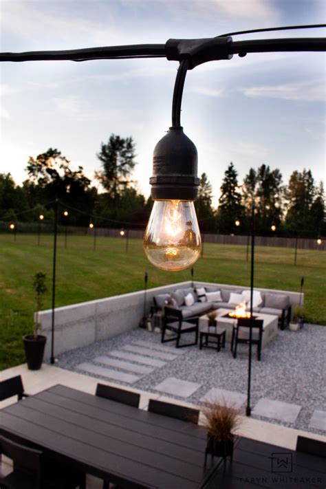 DIY Backyard String Lights - Taryn Whiteaker Designs